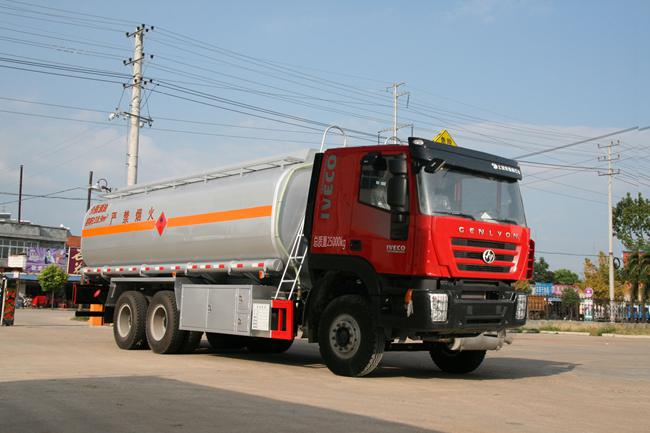 醒狮牌SLS5250GRYH4型铝合金易燃液体罐式运输车